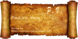 Paulini Vera névjegykártya
